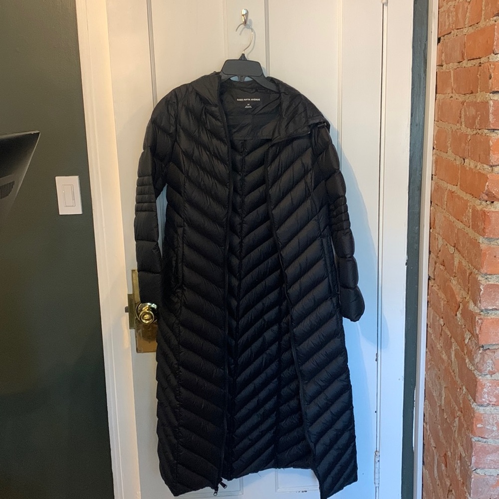 Saks fifth Ave - Black, long, puffer coat
